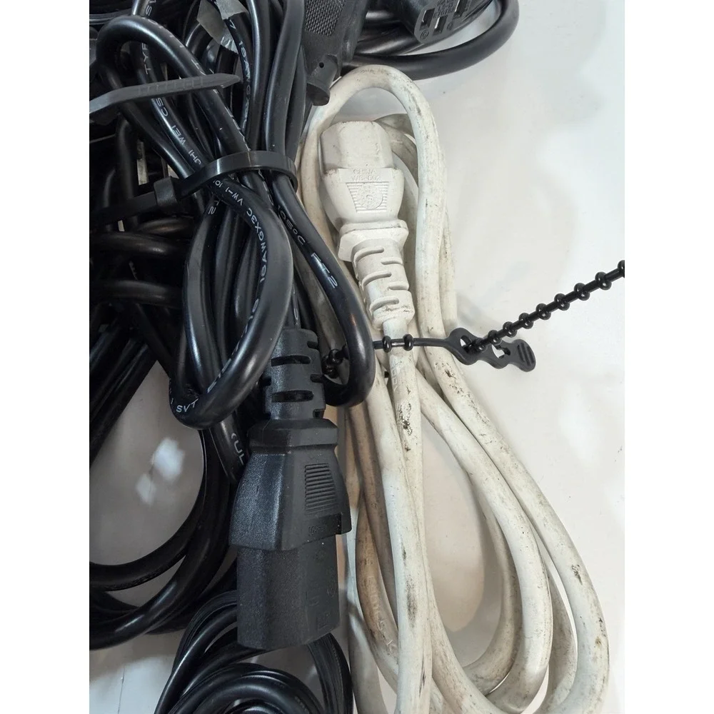 Lot of 50 3-Prong Standard PC Computer Monitor AC Power Cord Cable various size